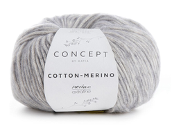 Katia  Cotton-Merino Lys-Grå 106, 50g