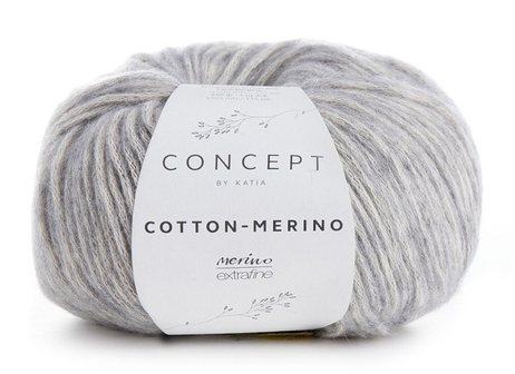 Katia Cotton-Merino Lys-Grå 106, 50g