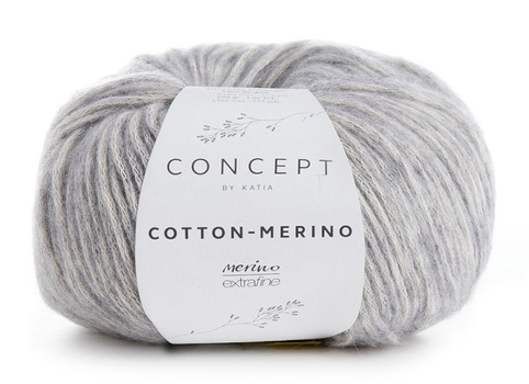 Katia  Cotton-Merino Lys-Grå 106, 50g