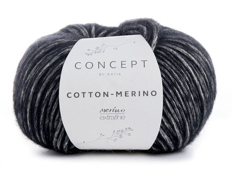 Katia Cotton-Merino Sort 108, 50g