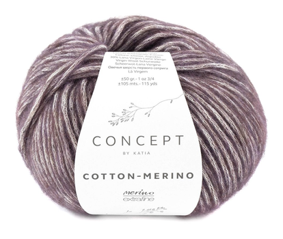 Katia  Cotton-Merino Aubergine 134, 50g