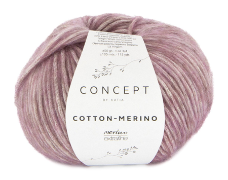 Katia Cotton-Merino Pastell-Lilla 143, 50g