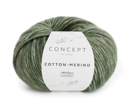 Katia  Cotton-Merino Lys-Grønn 122,  50g (766-929-122)