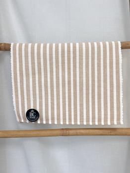BC Brikke Stripet Beige Hvit 33x48