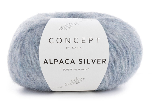 Katia  Alpaca-Silver Pastell-Blå-Silver 253,  25g (766-1053-253)
