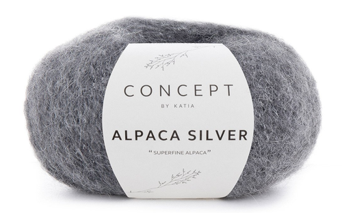 Katia  Alpaca-Silver Mørk-Grå-Silver 256, 25g