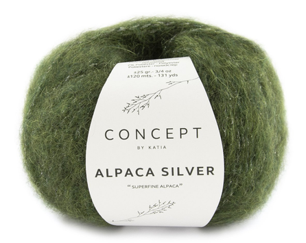 Katia Alpaca-Silver Mørk-Grønn-Silver 272, 25g