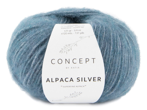 Katia  Alpaca-Silver Blå-Silver 277, 25g