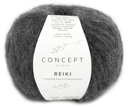 Katia  Reiki Mørk-Grå 102,  50g (766-1344-102)
