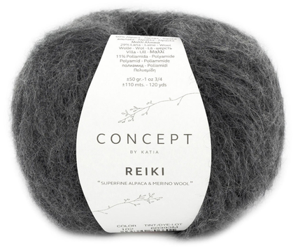 Katia Reiki Mørk-Grå 102, 50g