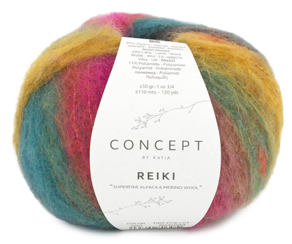 Katia  Reiki-Mix Oransje-Grønn 200,  50g (766-1344-200)
