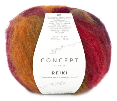 Katia  Reiki-Mix Rødbrun 201,  50g (766-1344-201)