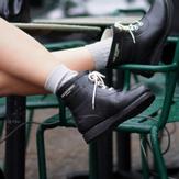 Ilse Jacobsen Gummistøvler Snor Lav Sort (807-RUB2-001)