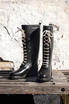 Ilse Jacobsen Gummistøvler Snor Høy Sort