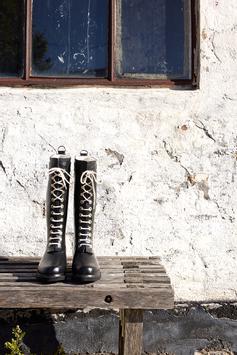 Ilse Jacobsen Gummistøvler Snor Høy Sort (807-RUB1-001-39)