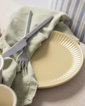 Ib Laursen Stoffserviett Støvgrønn lin-bomull 40x40