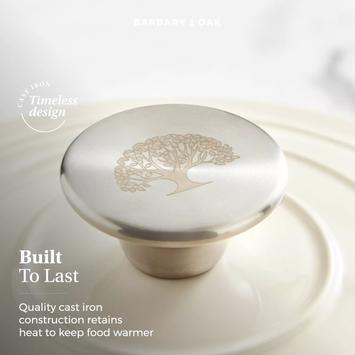 Barbary & Oak Støpejernsgryte Rund Kremhvit 4L (573-BO800251CRM)