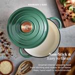 Barbary & Oak Støpejernsgryte Rund Grønn 4L (573-BO800251GRN)