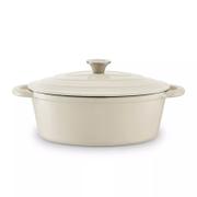 Barbary & Oak Støpejernsgryte Oval Kremhvit 3L