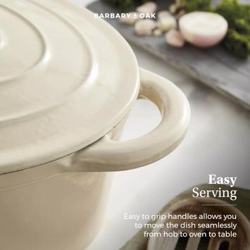 Barbary & Oak Støpejernsgryte Oval Kremhvit 3L (573-BO800252CRM)
