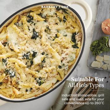 Barbary & Oak Støpejernsgryte Oval Kremhvit 3L (573-BO800252CRM)