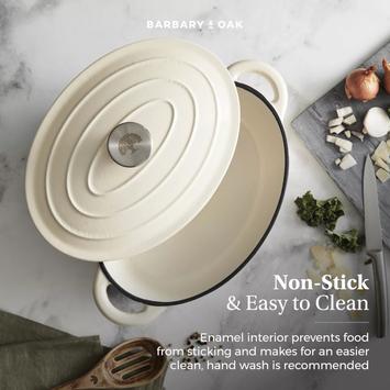 Barbary & Oak Støpejernsgryte Oval Kremhvit 3L (573-BO800252CRM)