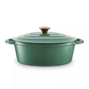 Barbary & Oak Støpejernsgryte Oval Grønn 3L