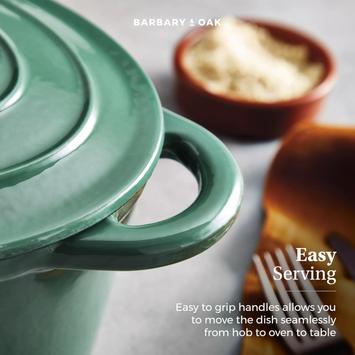 Barbary & Oak Støpejernsgryte Oval Grønn 3L (573-BO800252GRN)