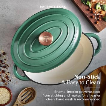 Barbary & Oak Støpejernsgryte Oval Grønn 3L (573-BO800252GRN)