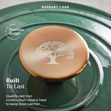 Barbary & Oak Støpejernsgryte Oval Grønn 3L (573-BO800252GRN)