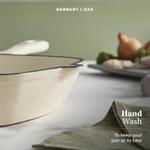 Barbary & Oak Grillpanne Støpejern Kremhvit 26cm (573-BO800256CRM)