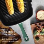 Barbary & Oak Grillpanne Støpejern Grønn 26cm (573-BO800256GRN)