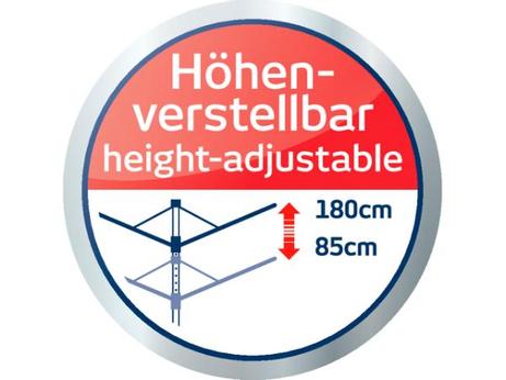 Leifheit Linolift-600 QuickStart-Plus Utendørs Tørkestativ justerbar høyde (379-24219)