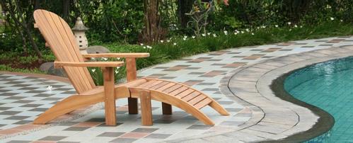 Westport Chair Company Newport Adirondack+Ottoman Teak (688-8000-8001)