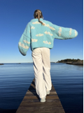 Ingrid Raadim Strikkepakke Skyhigh-genser Fnugg-in-Florence Karibisk-Blå_str.XL-XXL (1500043067S9845)