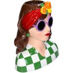 Kersten Vase Fashion-Lady Grønn-Rutet H29 (817-KAL-5286)