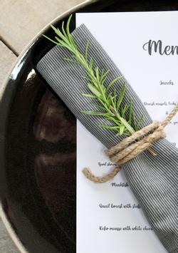 Chic Antique Stoffservietter Gråstripet 4pk (529-16092325)