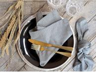 Chic Antique Stoffservietter Gråstripet 4pk (529-16092325)