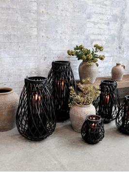 Chic Antique Lanterne Flettet-pil Sort (529-25043324,25043424)