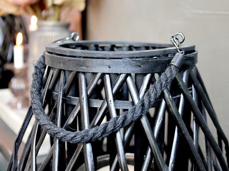 Chic Antique Lanterne Flettet-pil Sort (529-25043324,25043424)