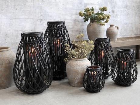 Chic Antique Lanterne Flettet-pil Sort (529-25043324,25043424)