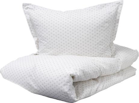 Borås Cotton Felicia Sengesett Krepp hvit-sand (479-120293,120294)