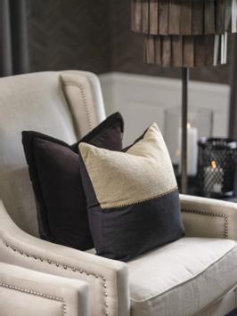 Halvor Bakke Putetrekk Queenstown Lin 50x50 beige-svart