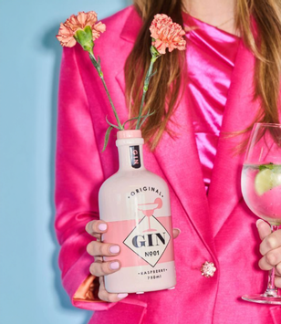 Kersten Vase Gin-Flaske Rosa H21