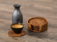 Ziczac Glassbrikker m/holder Brun 6stk (655-60203665)