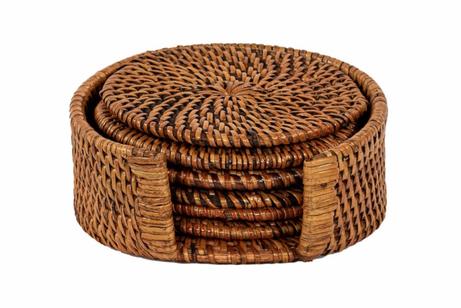 Ziczac Glassbrikker m/holder Brun 6stk (655-60203665)