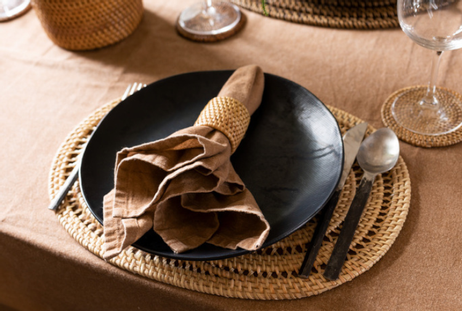 Ziczac Serviettringer Rotting Beige 4stk (655-46203919)