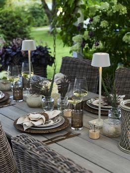 Riviera Maison Bordlampe Linen Oppladbar H43 (443-549820)