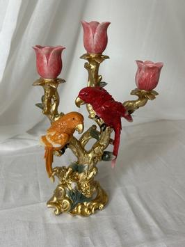 Kersten Lysestake Bird-Orange+Rød 3-lys H37