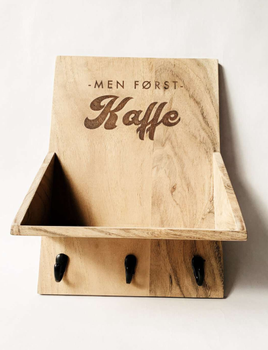 Trend Design Hylle "Men-først-kaffe" Akasietre (298-401453)